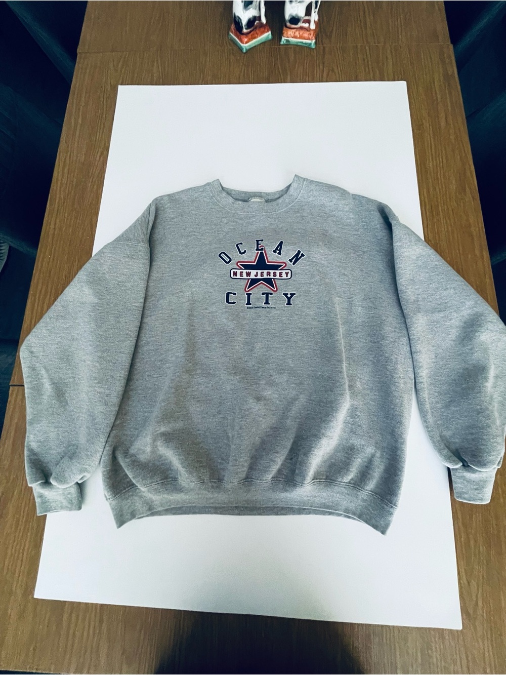 Ocean City, Jersey Shore. Graphic Crewneck Sweatshirt - Gray